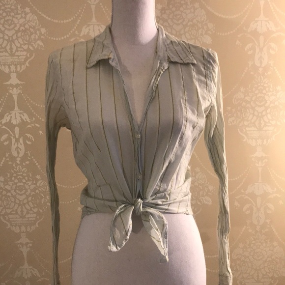 Girl Krazy Light Green Button Down Top - Picture 3 of 6